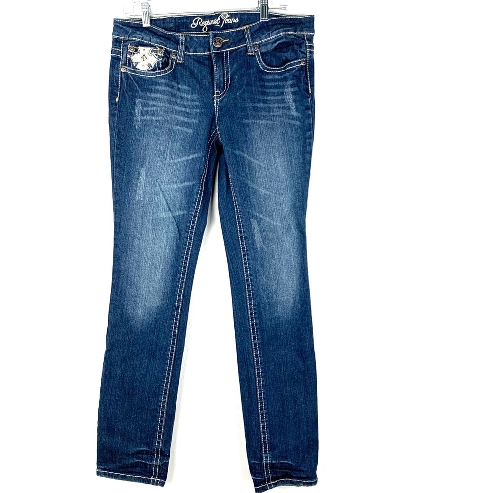 Request brand straight leg jeans